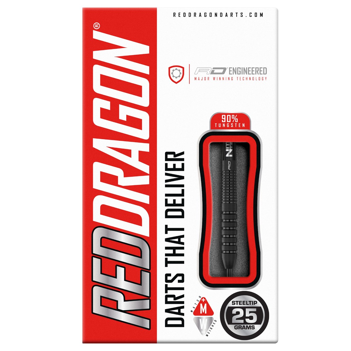 Red Dragon Phantom 90% Tungsten Steel Tip Darts (25 grams)