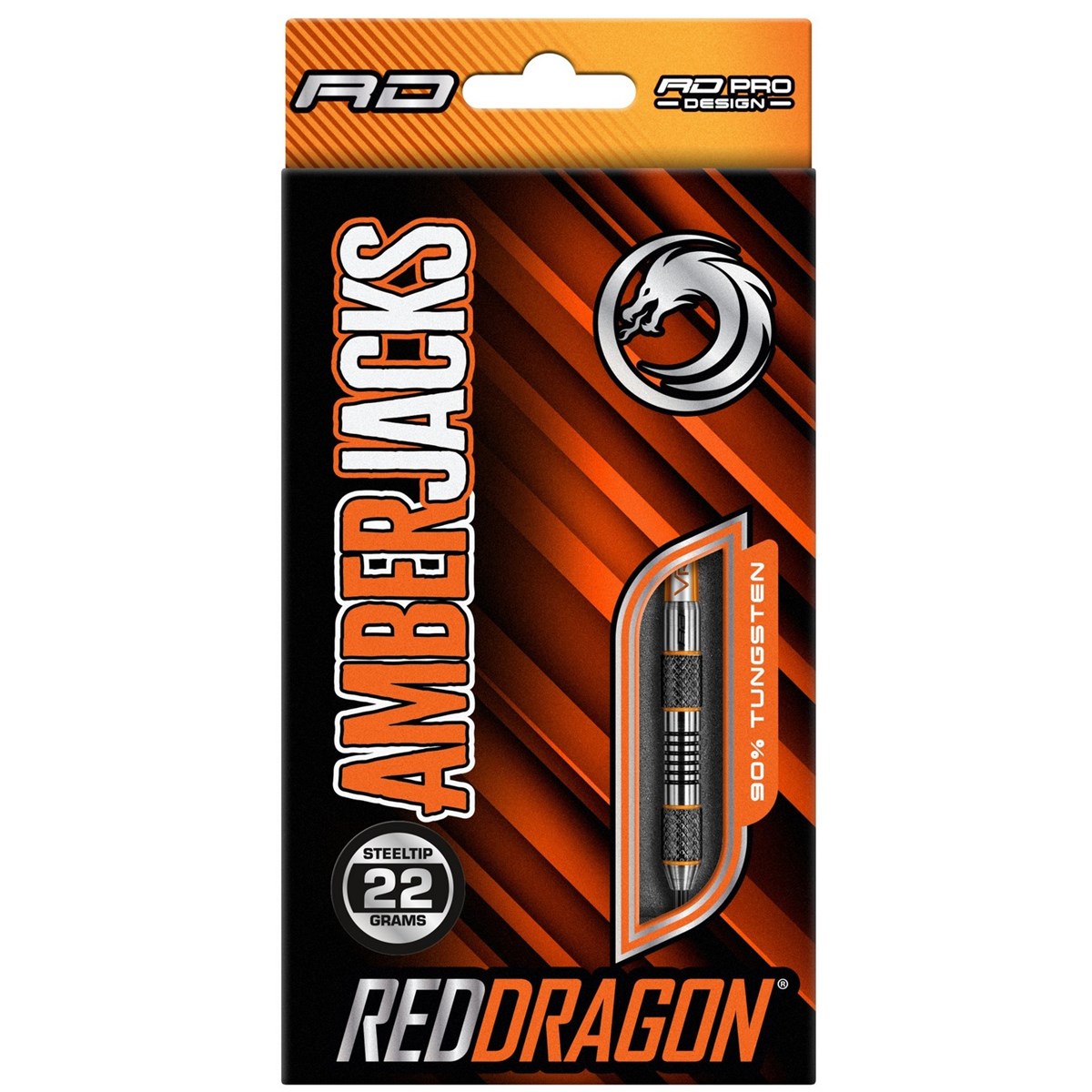 Red Dragon Amberjack 5 90% Tungsten Steel Tip Darts (22 grams)