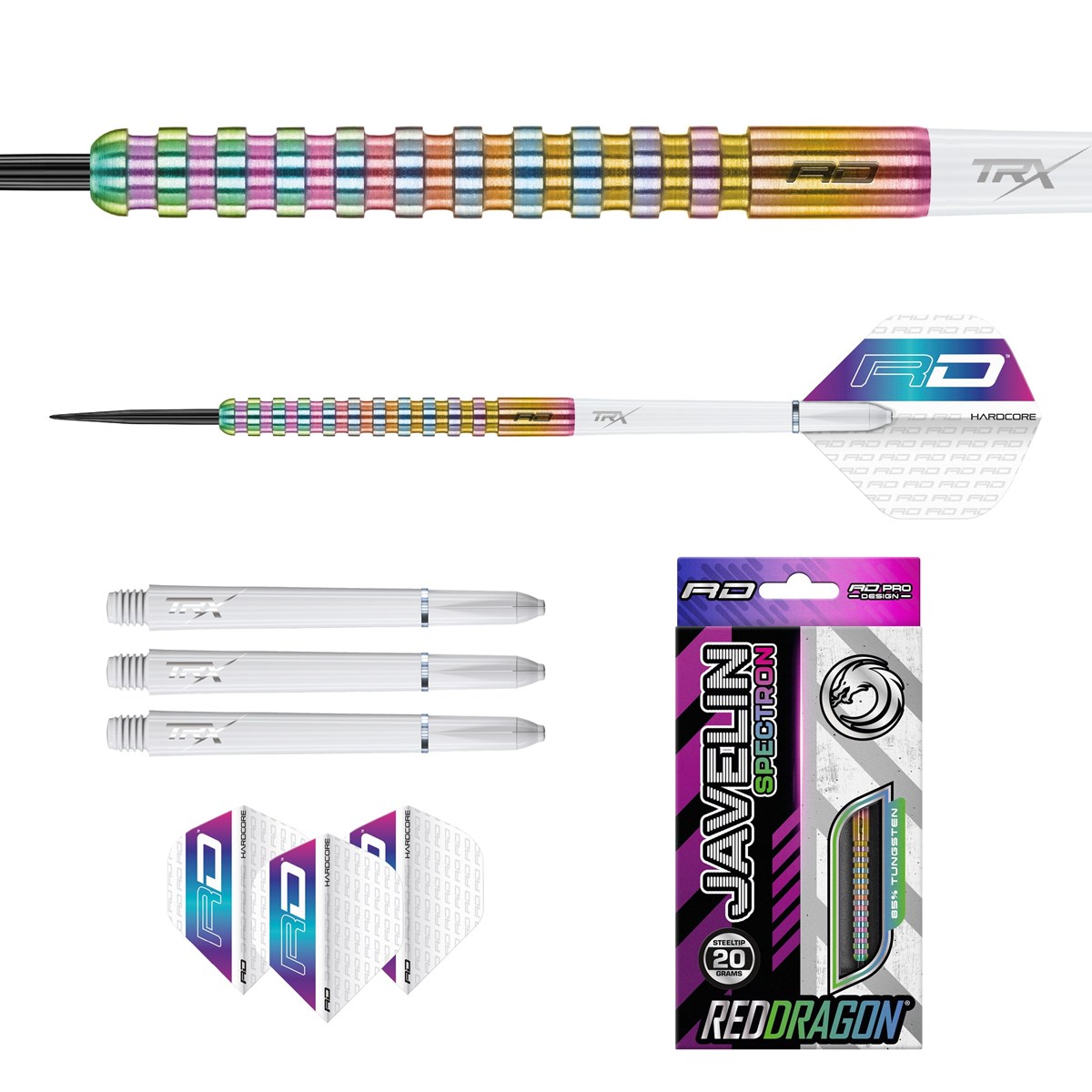 Red Dragon Javelin Spectron 85% Tungsten Steel Tip Darts (20 grams)