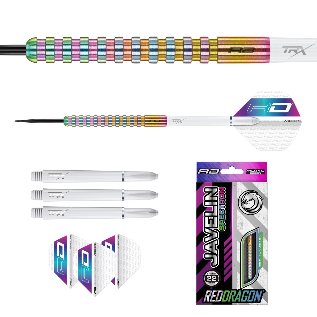 Red Dragon Javelin Spectron 85% Tungsten Steel Tip Darts (22 grams)