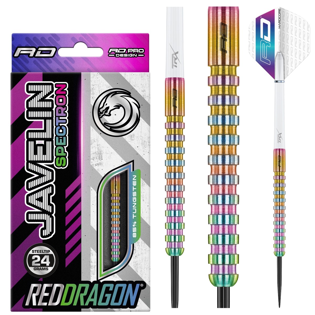Red Dragon Javelin Spectron 85% Tungsten Steel Tip Darts (24 grams)