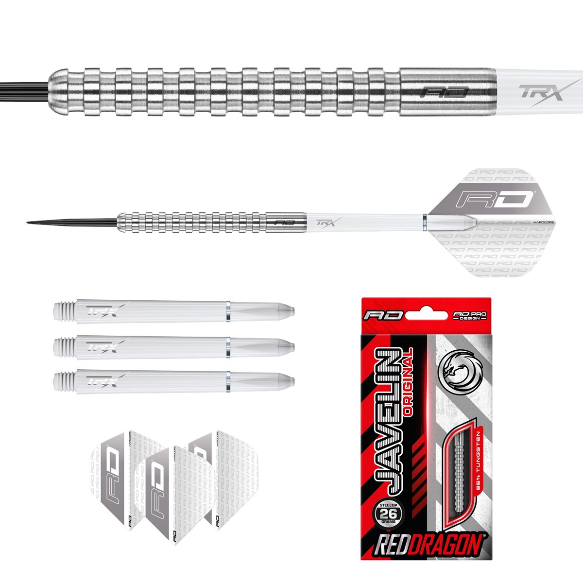 Red Dragon Javelin Original 85% Tungsten Steel Tip Darts (26 grams)