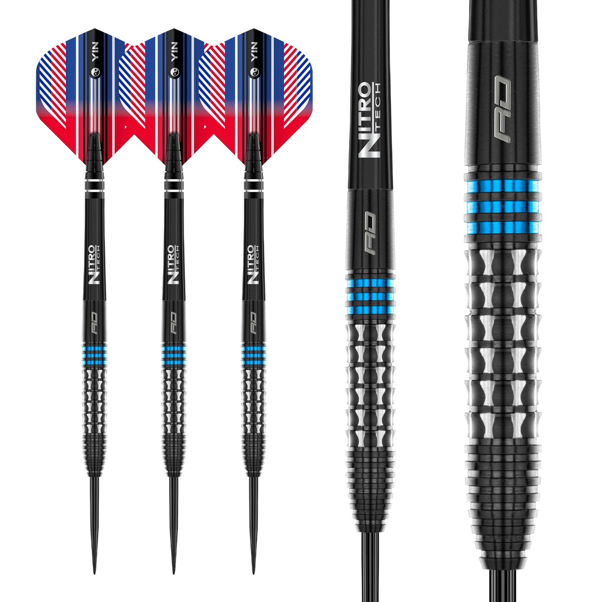 Red Dragon Vengeance Blue 90% Tungsten Steel Tip Darts (24 grams)