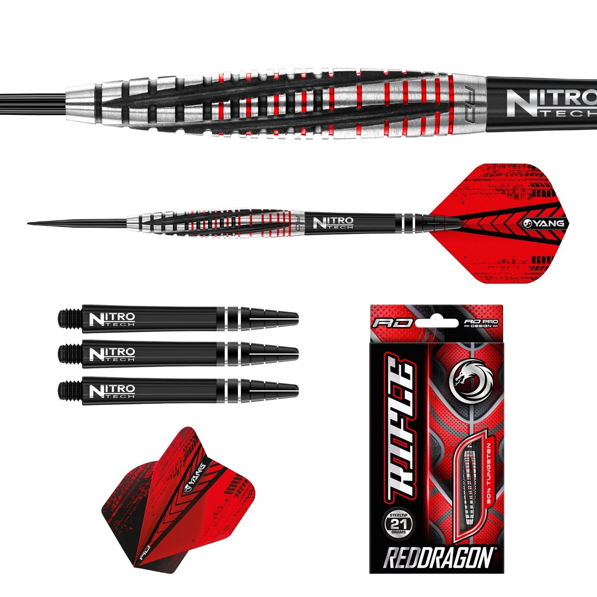 Red Dragon Rifle 90% Tungsten Steel Tip Darts (21 grams)