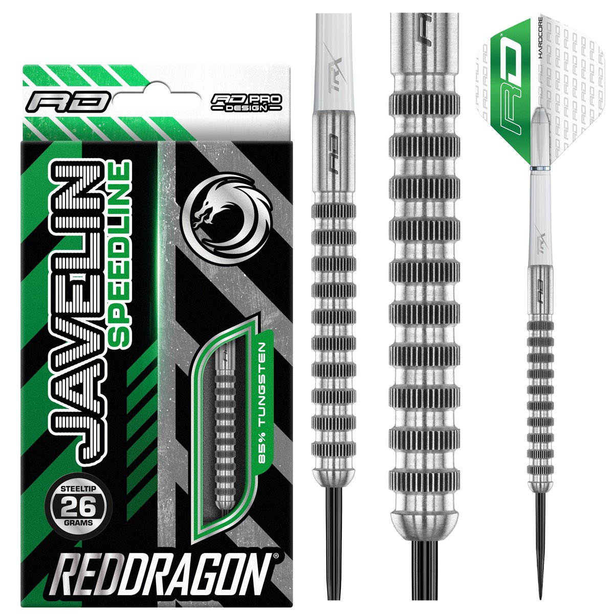 Red Dragon Javelin Speedline 85% Tungsten Steel Tip Darts (26 grams)