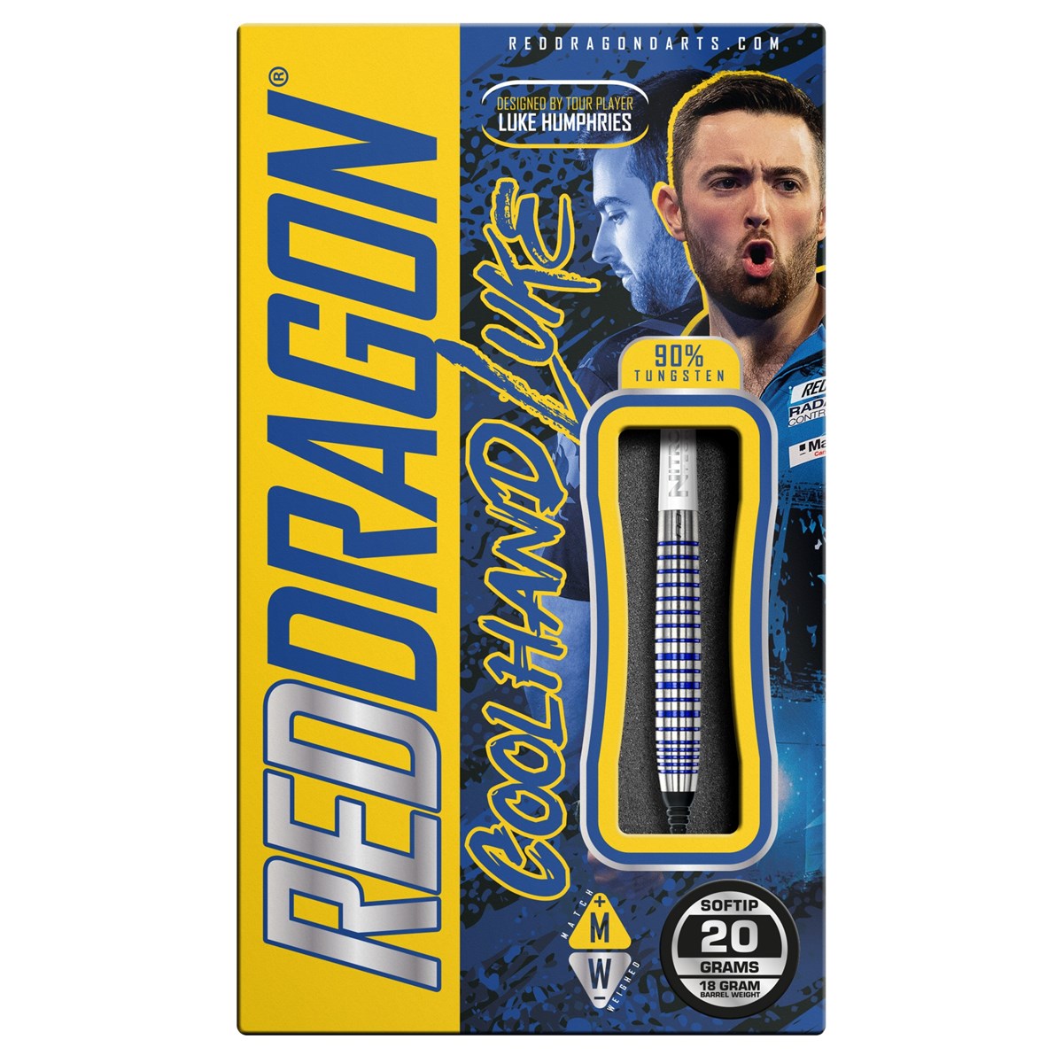 Red Dragon Luke Humphries TX3 Cool Blue SE 90% Tungsten Soft Tip Darts (18 grams)