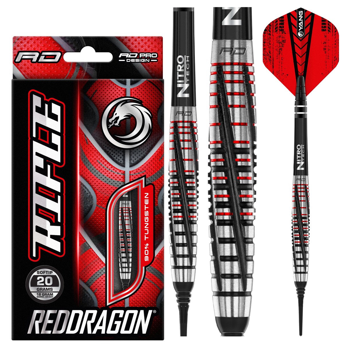 Red Dragon Rifle 90% Tungsten Soft Tip Darts (18 grams)
