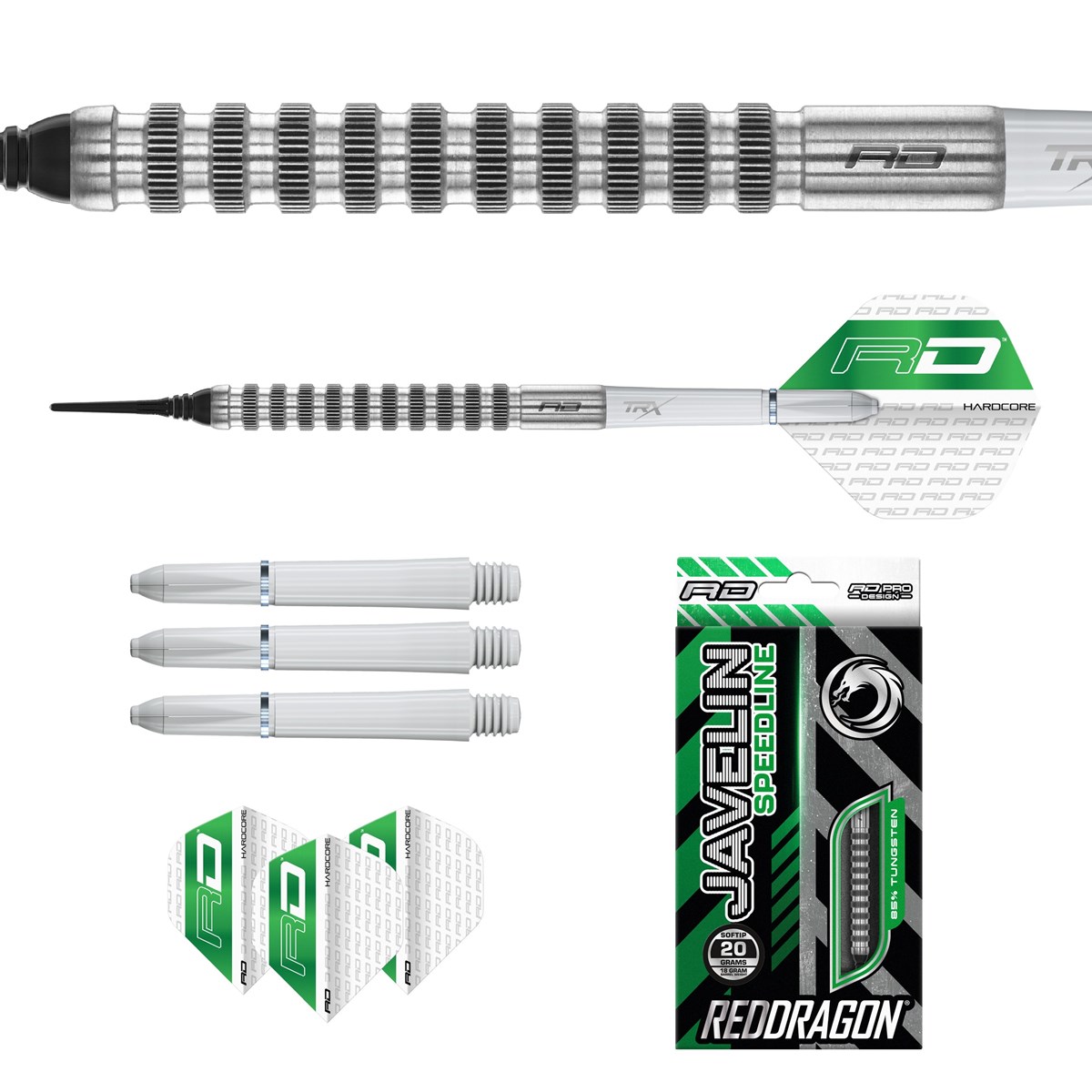 Red Dragon Javelin Speedline 85% Tungsten Soft Tip Darts (18 grams)