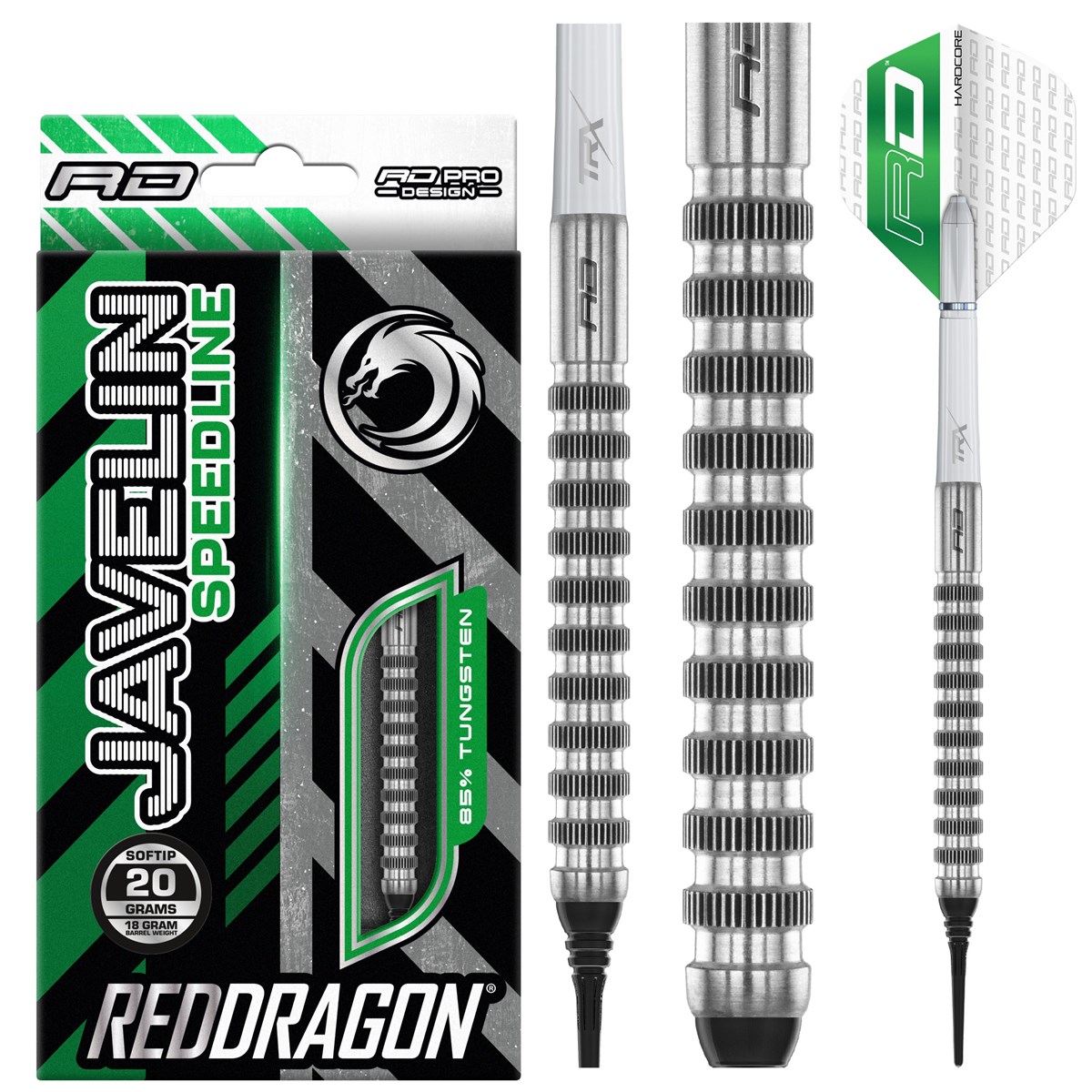 Red Dragon Javelin Speedline 85% Tungsten Soft Tip Darts (18 grams)