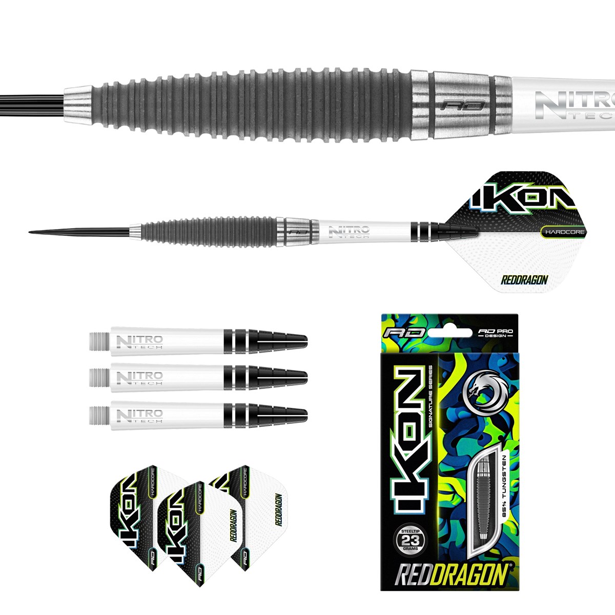 Red Dragon Ikon 1.1 85% Tungsten Steel Tip Darts (23 grams)