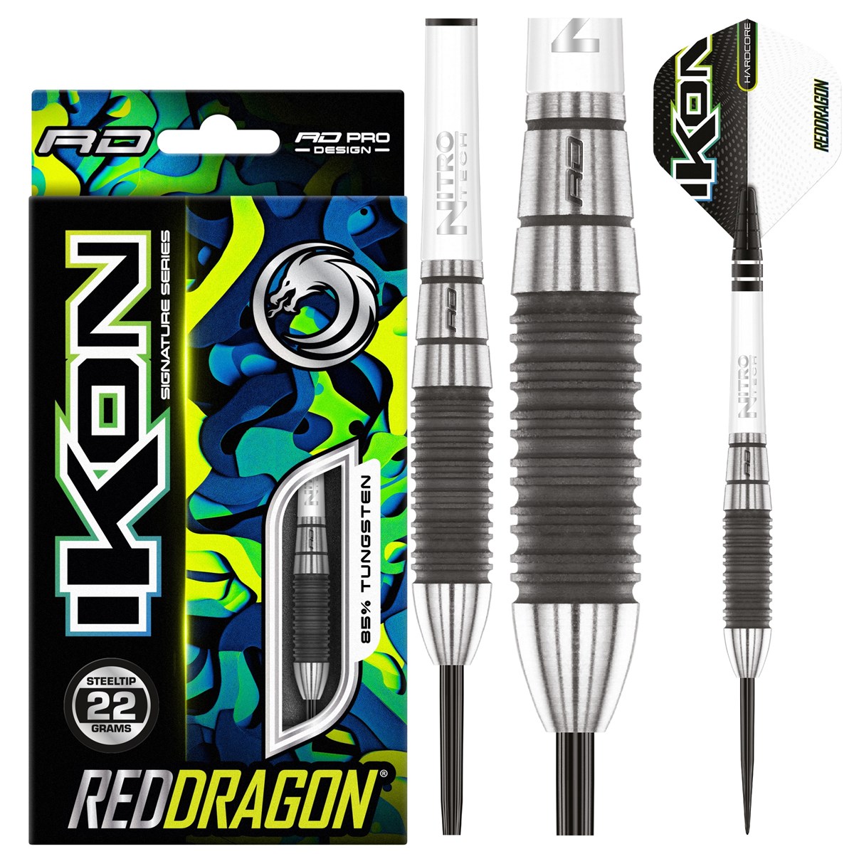 Red Dragon Ikon 1.2 85% Tungsten Steel Tip Darts (22 grams)