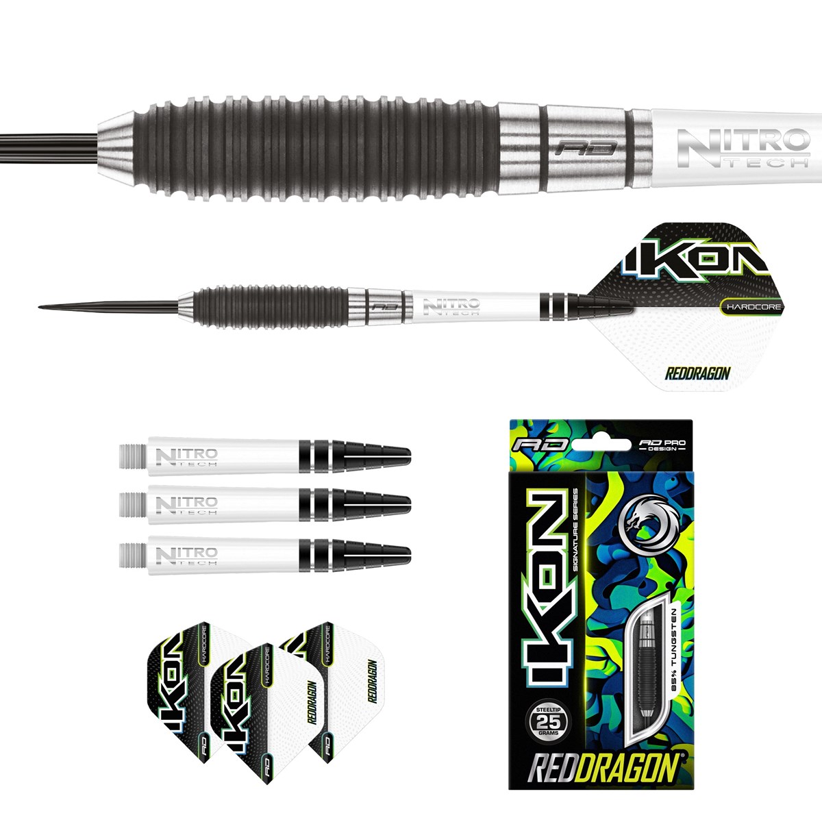 Red Dragon Ikon 1.3 85% Tungsten Steel Tip Darts (25 grams)