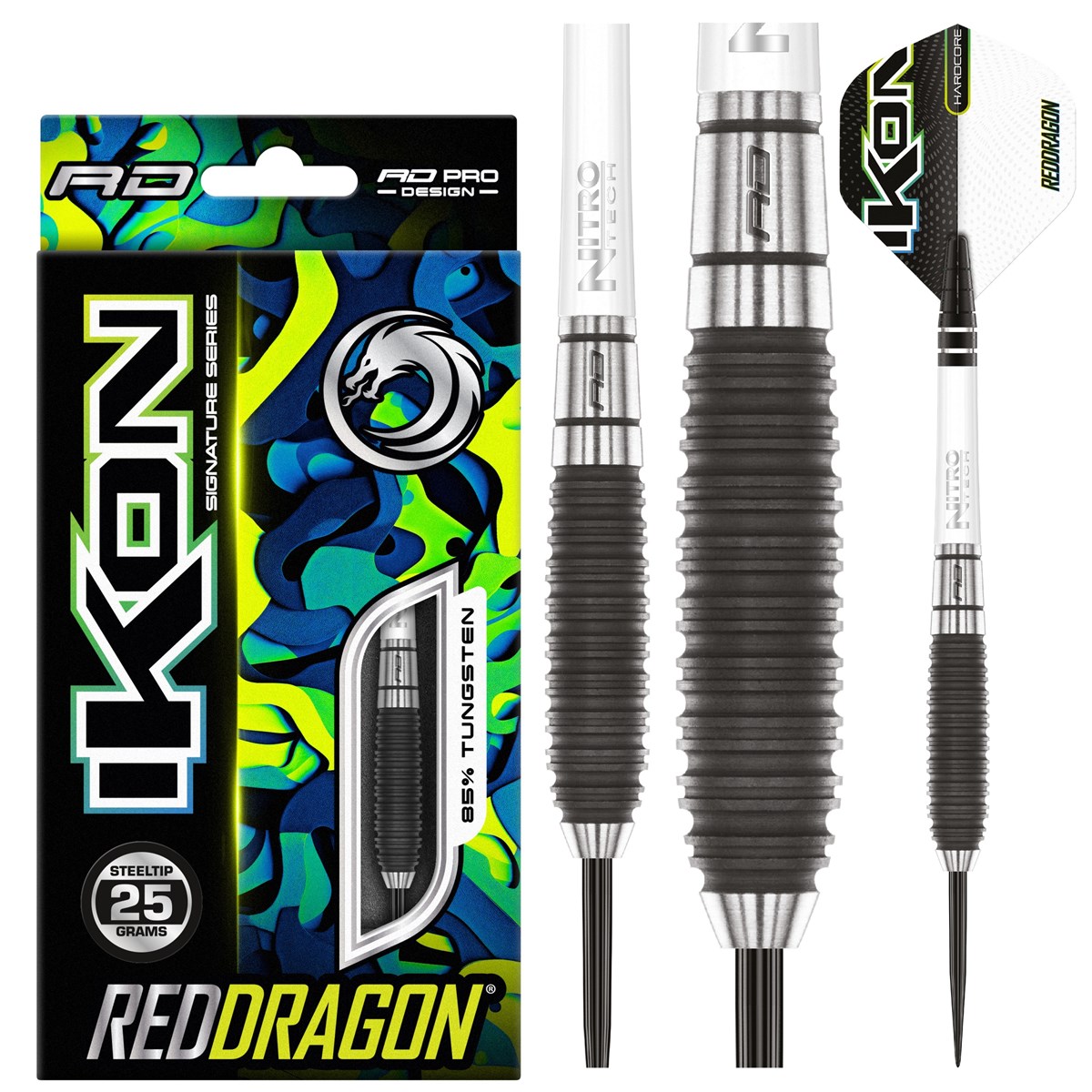Red Dragon Ikon 1.3 85% Tungsten Steel Tip Darts (25 grams)