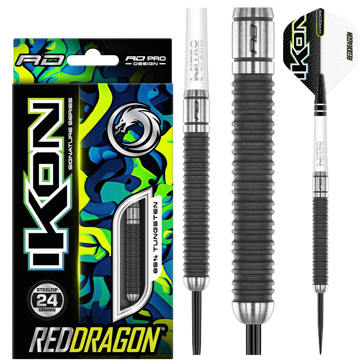 Red Dragon Ikon 1.4 85% Tungsten Steel Tip Darts (24 grams)