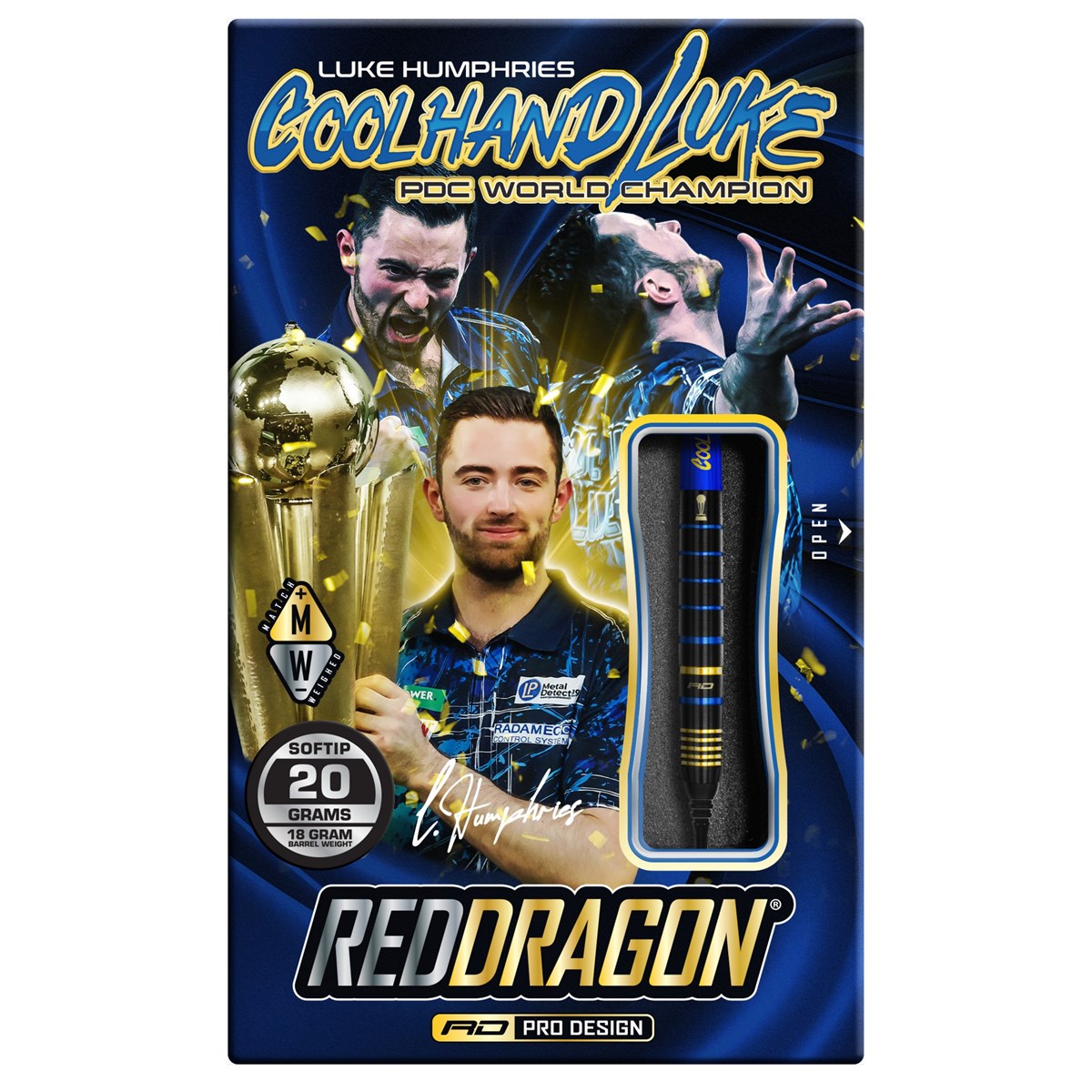 Red Dragon Luke Humphries TX4 Avenger 90% Tungsten Soft Tip Darts (18 grams)