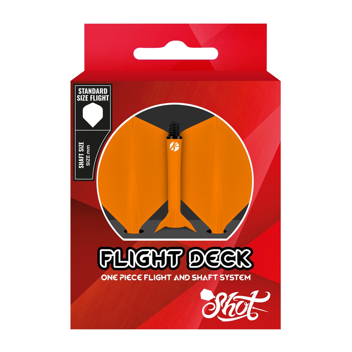 Shot Flight Deck Flight / Shaft Combo - Standard / Inbetween Shaft - Orange