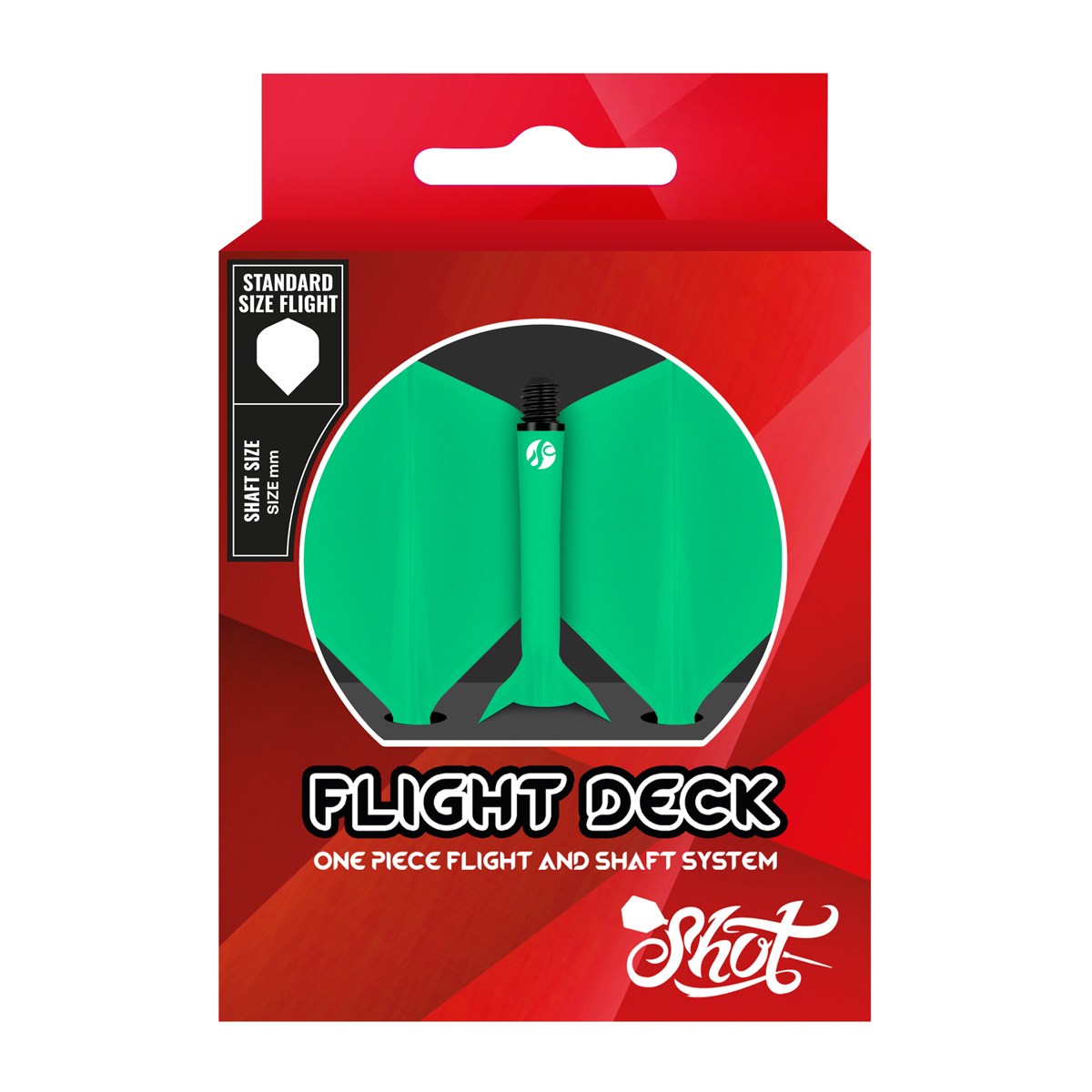 Shot Flight Deck Flight / Shaft Combo - Standard / Inbetween Shaft - Green