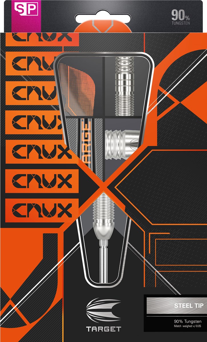 Target Darts Crux 01 90% Tungsten SP Steel Tip Darts 22 grams
