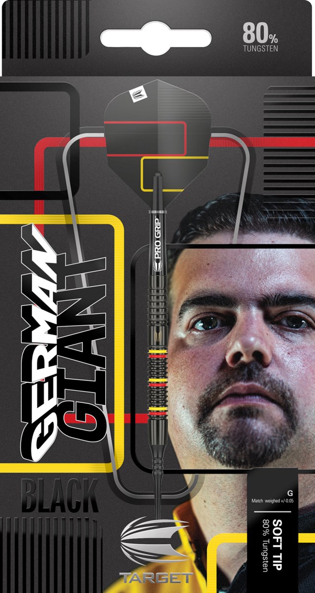 Target Darts Gabriel Clemens Black 80% Soft Tip Darts 20 grams