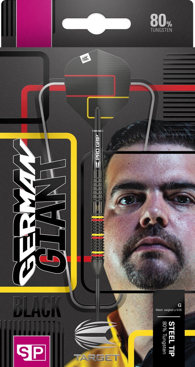 Target Darts Gabriel Clemens Black 80% Swiss Point Steel Tip Darts 22 grams