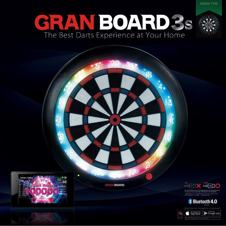 Gran Board 3S Bluetooth Electronic Dartboard - Green