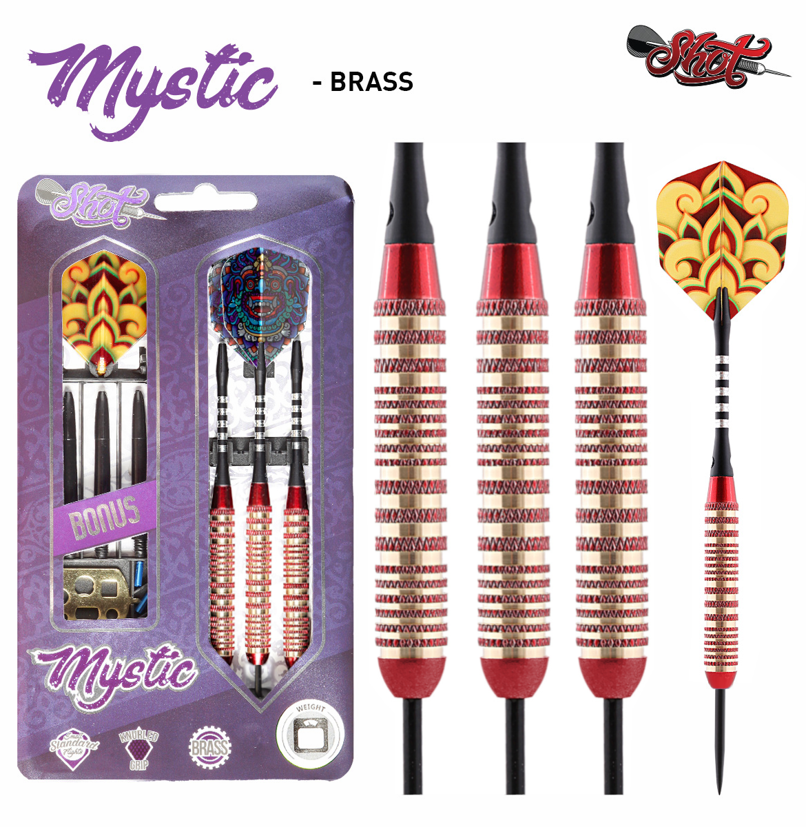 Shot Mystic Red Brass Dart 23 grams
