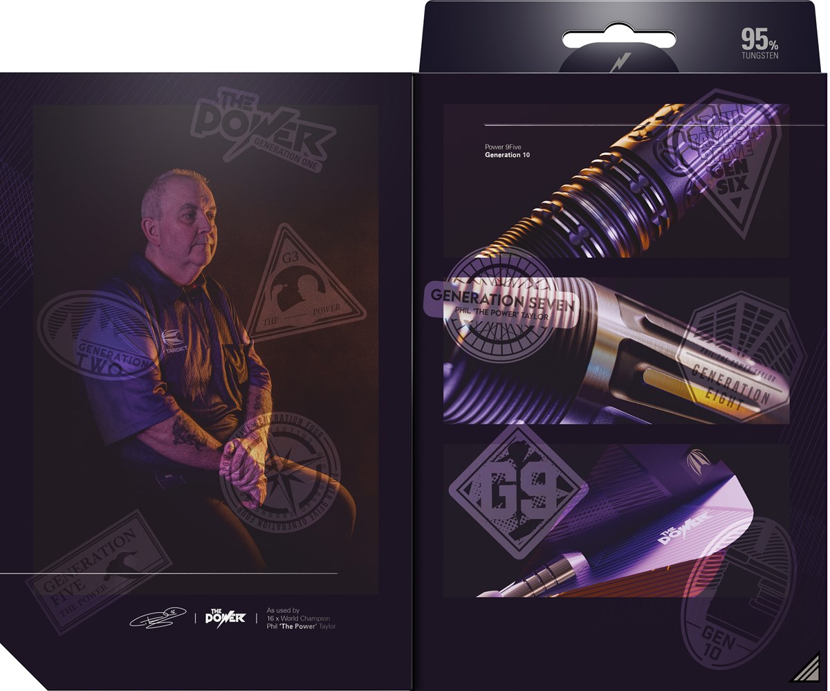 Target Darts Power 9Five G10 95% Tungsten Soft Tip Darts 18 grams