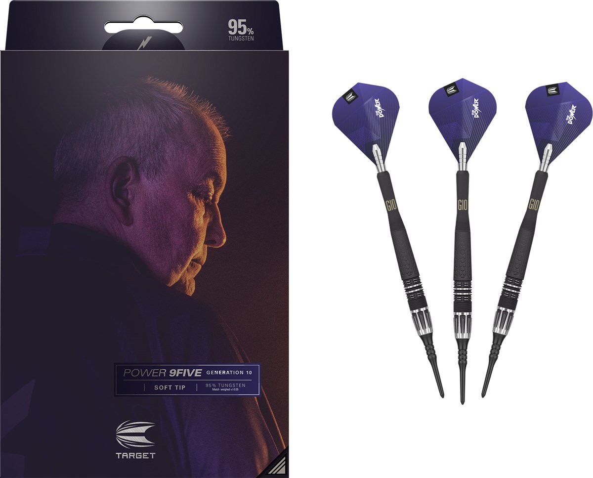 Target Darts Power 9Five G10 95% Tungsten Soft Tip Darts 20 grams