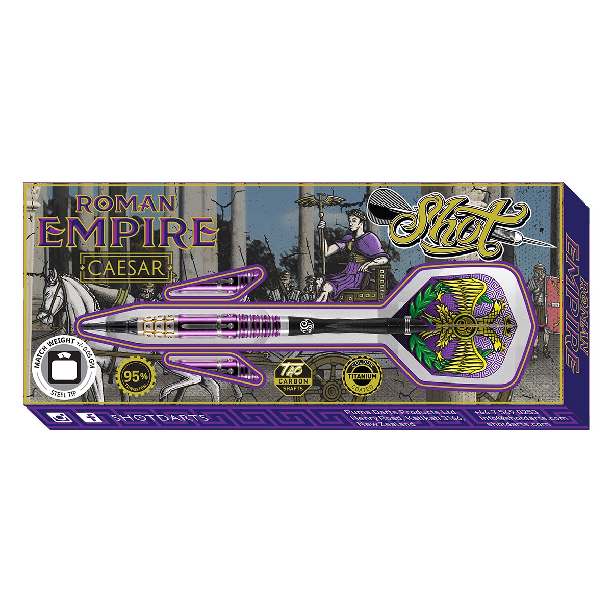 Shot Roman Empire Caesar 95% Tungsten Dart 18 grams
