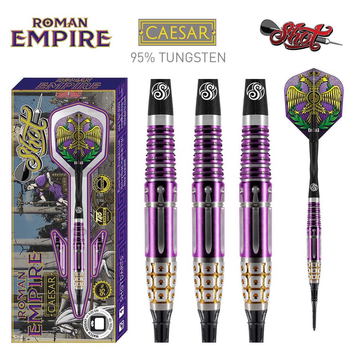 Shot Roman Empire Caesar 95% Tungsten Dart 18 grams