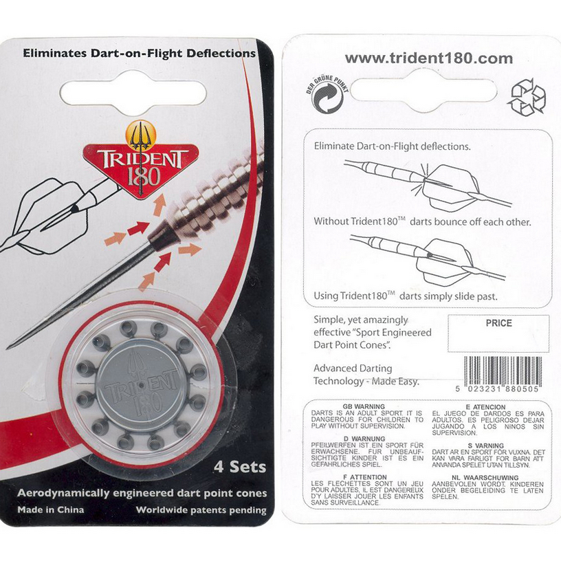 Winmau Trident 180 Dart Point Cones - White