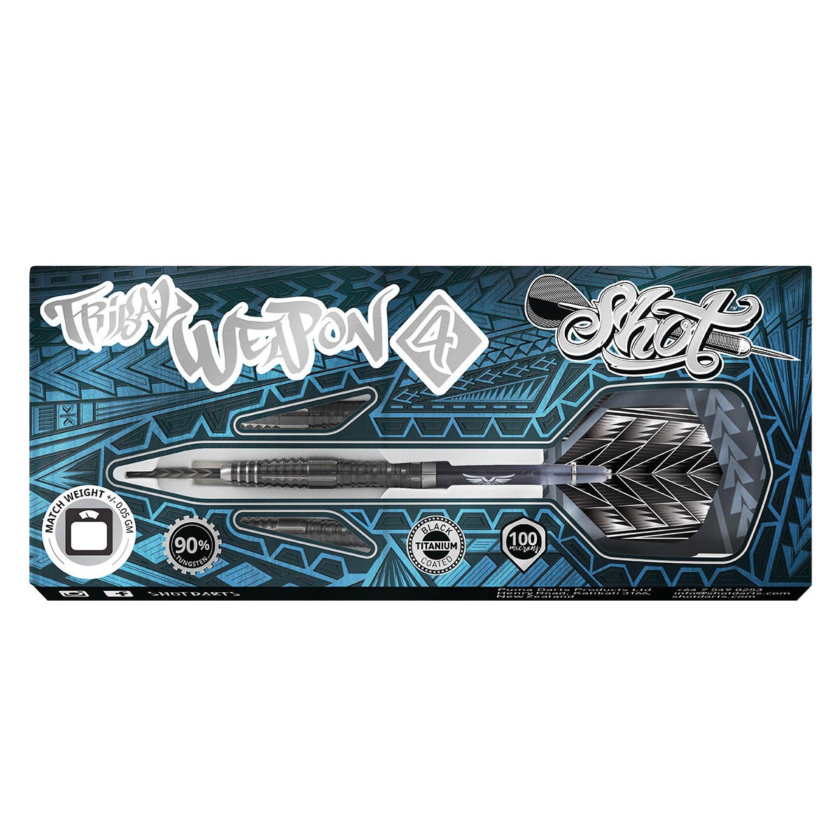 Shot Tribal Weapon 4 Series Black Titanium Dart 26 grams