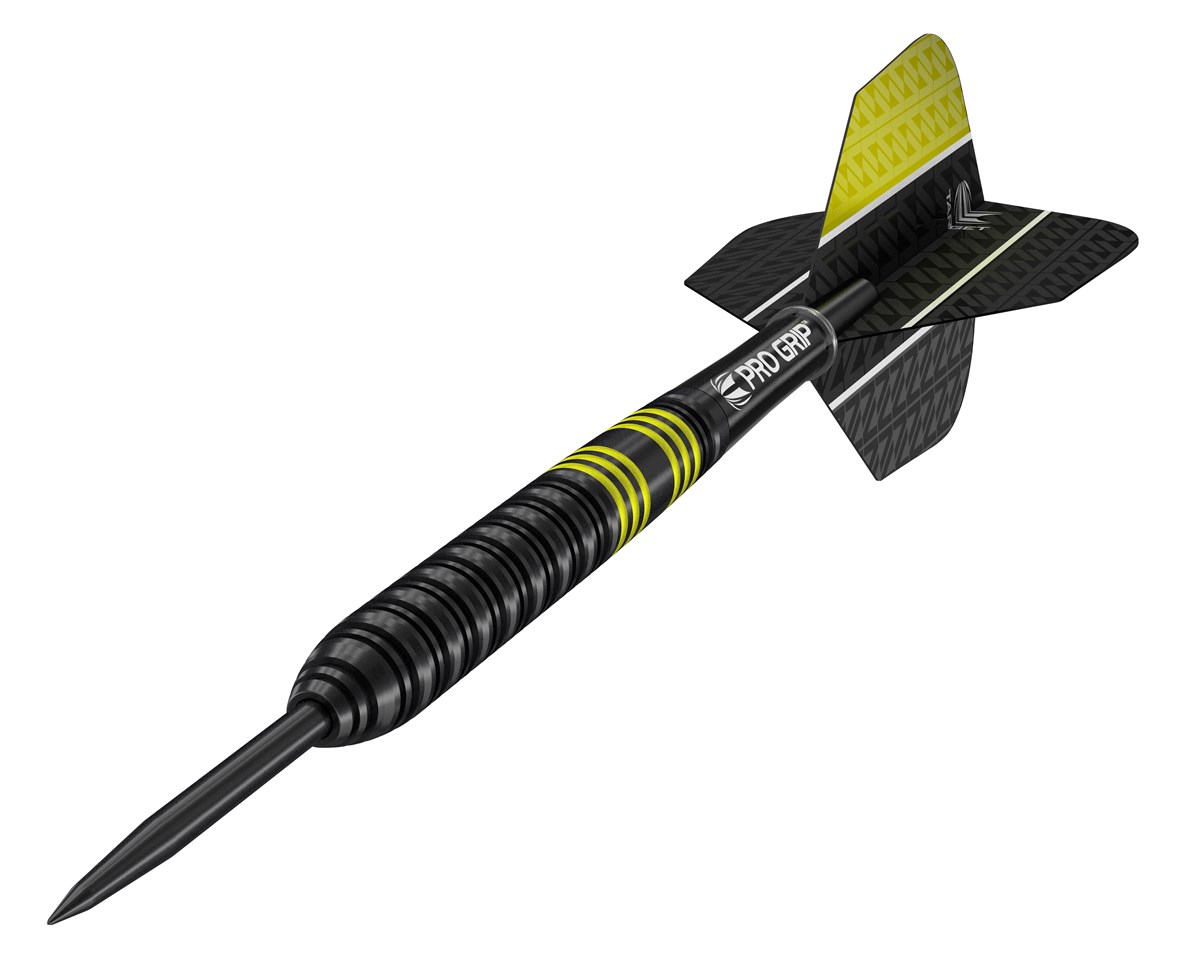 Target Darts Vapor8 Black/Yellow Steel 80% Tungsten 24 grams