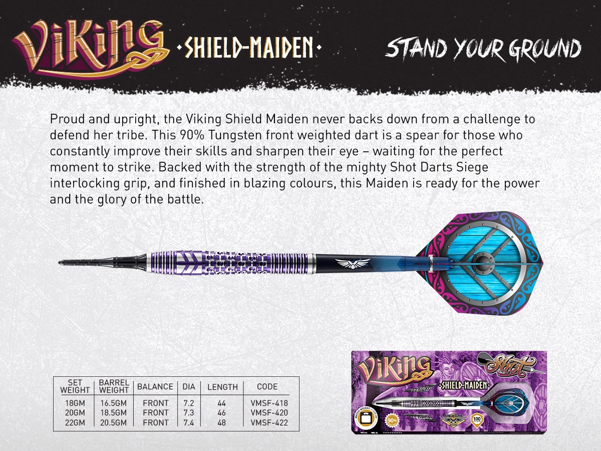 Shot Viking Shield-Maiden 4 Series 90% Tungsten Dart 18 grams