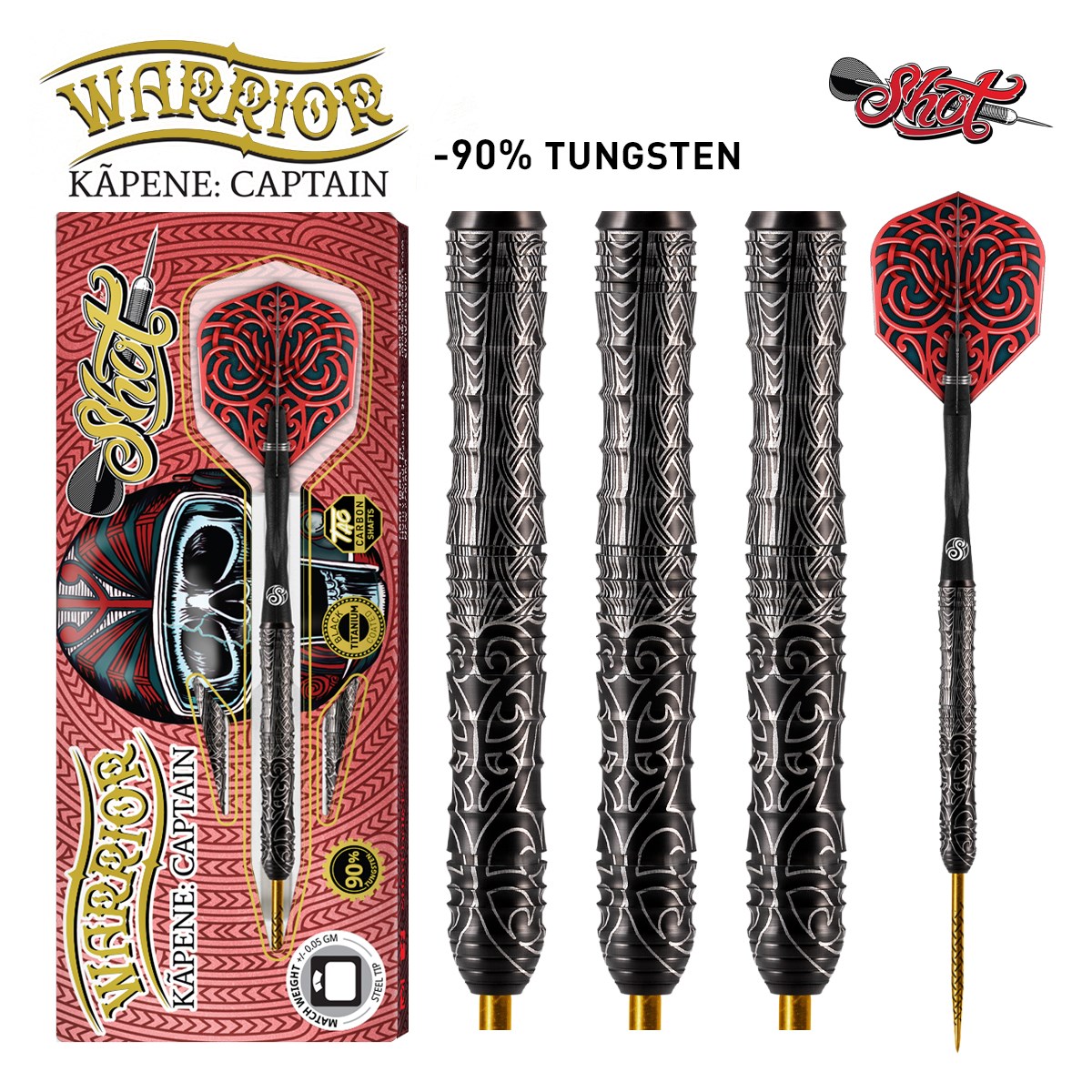 Shot Warrior Kapene 90% Steel Tip Dart 25 grams